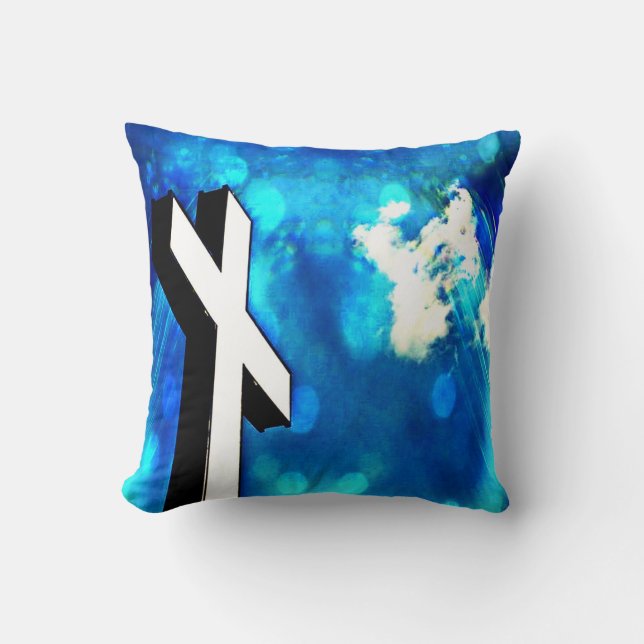 Heilige Kruidenblauwe hemel Kussen (Voorkant)