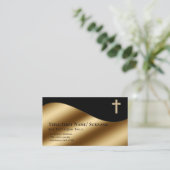 Heilige Kruis Christelijk Geloof Priester Dominee  Visitekaartje (Staand voorkant)