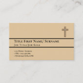 Heilige Kruis Christelijk Geloof Priester Dominee  Visitekaartje (Voorkant)