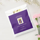 Heilige Kruis Paarse Religieuze Partij Bedankzakje (Gezegeld)