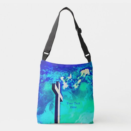 Heilige Kruis Sapphire Blue N Aqua Crossbody Tas (Voorkant)