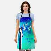 Heilige Kruis Sapphire Blue N Aqua Schort (Gedragen)