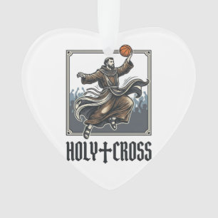 Heilige Kruis Vintage Basketbal Religieus Shirt Ornament