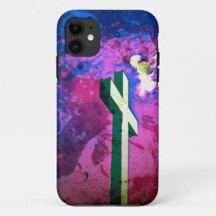 Heilige kruisframbose/Blauwe Velvet iPhone 5 hoesj 11 Hoesje