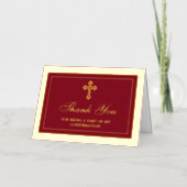 Heilige Kruisgemeenschap of bevestiging Dank u Folie Wenskaart (Voorkant)