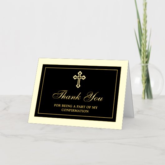 Heilige Kruisgemeenschap of bevestiging Dank u Folie Wenskaart (Voorkant)