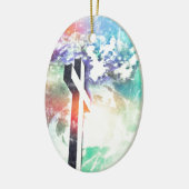 Heilige Kruispasta versteld kerstversiering Keramisch Ornament (Links)