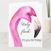 heilige kudde het is je verjaardag flamingo groete kaart (Voorkant)