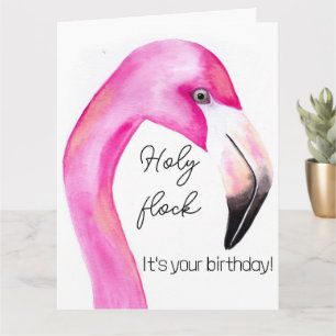 heilige kudde het is je verjaardag flamingo groete kaart