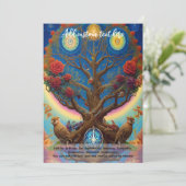 Heilige Kunst Mystieke Boom des Levens Spirituele  Kaart (Staand voorkant)