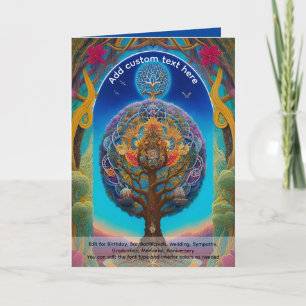 Heilige Kunst Mystieke Boom des Levens Spirituele Kaart