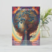 Heilige Kunst Mystieke Boom des Levens Spirituele  Kaart (Staand voorkant)