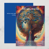 Heilige Kunst Mystieke Boom des Levens Spirituele  Kaart (Voorkant / Achterkant)