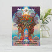 Heilige Kunst Mystieke Boom des Levens Spirituele  Kaart (Staand voorkant)