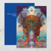 Heilige Kunst Mystieke Boom des Levens Spirituele  Kaart (Voorkant / Achterkant)