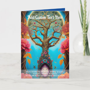 Heilige Kunst Mystieke Boom des Levens Spirituele  Kaart