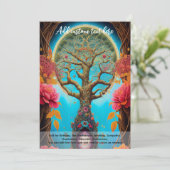 Heilige Kunst Mystieke Boom des Levens Spirituele Kaart (Staand voorkant)