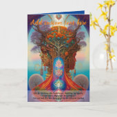 Heilige Kunst Mystieke Boom des Levens Spirituele  Kaart (Gele Bloem)