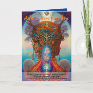 Heilige Kunst Mystieke Boom des Levens Spirituele  Kaart