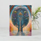 Heilige Kunst Mystieke Boom des Levens Spirituele  Kaart (Staand voorkant)