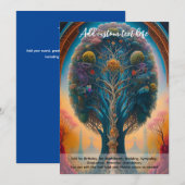 Heilige Kunst Mystieke Boom des Levens Spirituele  Kaart (Voorkant / Achterkant)