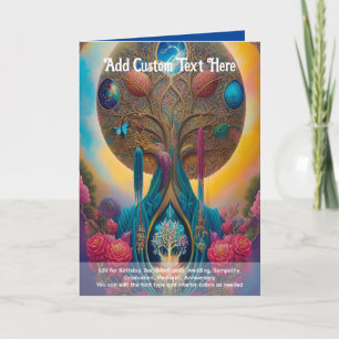 Heilige Kunst Mystieke Boom des Levens Spirituele  Kaart