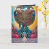 Heilige Kunst Mystieke Boom des Levens Spirituele  Kaart (Gele Bloem)