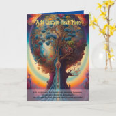 Heilige Kunst Mystieke Boom des Levens Spirituele  Kaart (Gele Bloem)