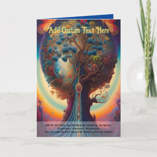 Heilige Kunst Mystieke Boom des Levens Spirituele Kaart