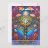 Heilige Kunst Mystieke Boom des Levens Spirituele  Kaart (Voorkant)