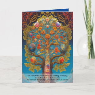 Heilige Kunst Mystieke Boom des Levens Spirituele  Kaart