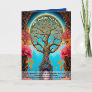 Heilige Kunst Mystieke Boom des Levens Spirituele Kaart
