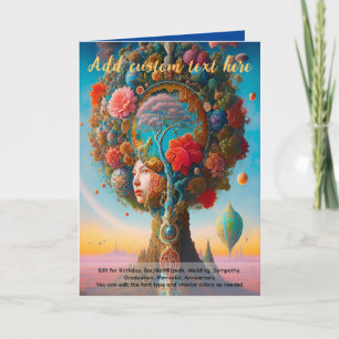 Heilige Kunst Mystieke Boom des Levens Spirituele  Kaart
