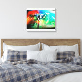 Heilige Land Cross Grunge Wrapped Canvas Afdruk (Insitu (Slaapkamer))