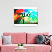 Heilige Land Cross Grunge Wrapped Canvas Afdruk (Insitu (Woonkamer))