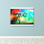 Heilige Land Cross Grunge Wrapped Canvas Afdruk (Insitu (Houten vloer))