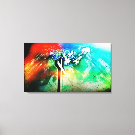 Heilige Land Cross Grunge Wrapped Canvas Afdruk (Voorkant)