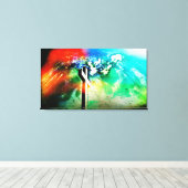 Heilige Land Cross Grunge Wrapped Canvas Afdruk (Insitu (Houten vloer))