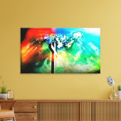 Heilige Land Cross Grunge Wrapped Canvas Afdruk (Insitu (Woonkamer))