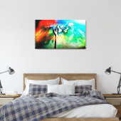 Heilige Land Cross Grunge Wrapped Canvas Afdruk (Insitu (Slaapkamer))