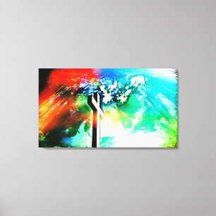 Heilige Land Cross Lights Verpakt Canvas Afdruk