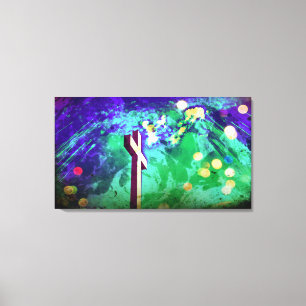 Heilige Land Cross Sparkle Verpakt Canvas Afdruk