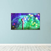 Heilige Land Cross Sparkle Wrapped Canvas Prints (Insitu (Houten vloer))