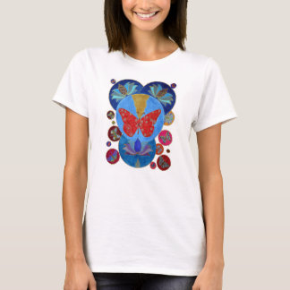 Heilige Lotus en de vlinder T-shirt