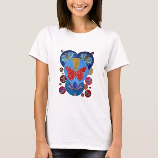 Heilige Lotus en de vlinder T-shirt (Voorkant)