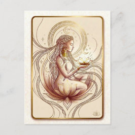 Heilige Lotus Godin Spiritueel Briefkaart