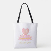 Heilige Lotus Hart Tote Tas (Achterkant)