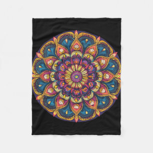 Heilige Lotus Mandala Boho Yoga Meditatie  Fleece Deken