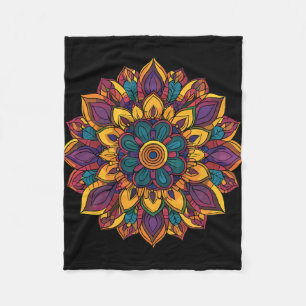 Heilige Lotus Mandala Boho Yoga Meditatie Harmonie Fleece Deken