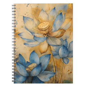 Heilige lotus (Nelumbo nucifera), een iconische wa Notitieboek